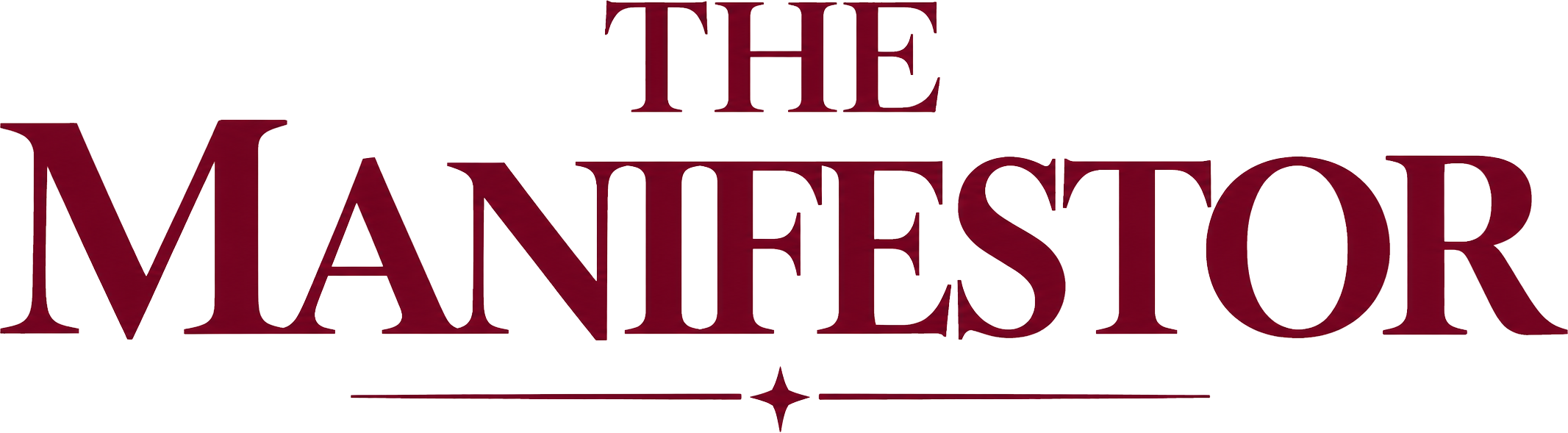 The Manifestor Burgundy Serif Logo